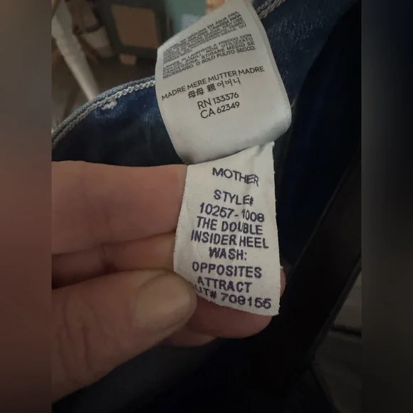 Mother The Double Insider Heel Jeans size 25 in Opposites Attract - Picture 5 of 8